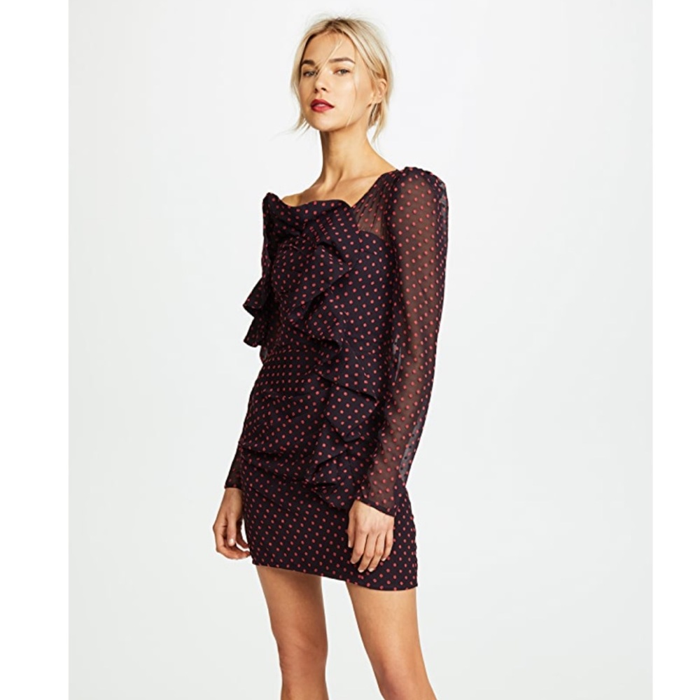 Self Portrait Plumetis Mini Dress